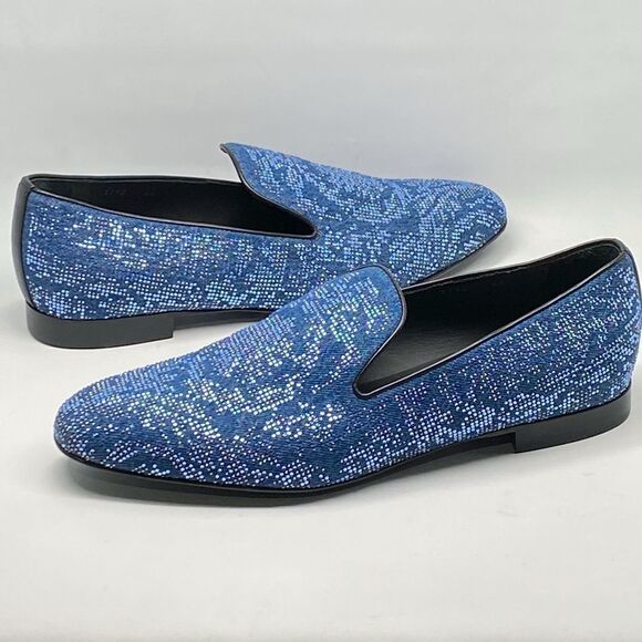 Versace Crystal Embellished Smocking Loafers size 44/us size 11 main image 4